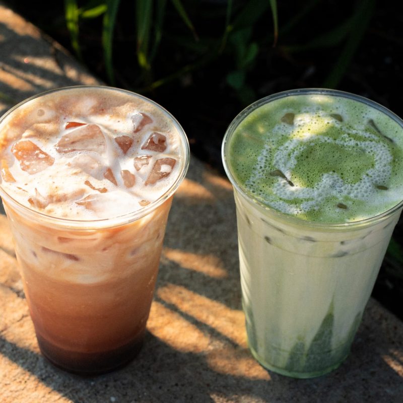 Blueberry Cobbler Latte & Blueberry Cobbler Matcha